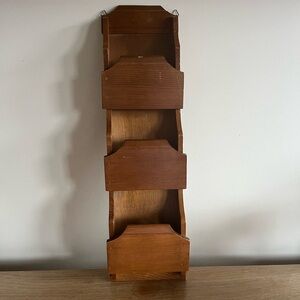 Wooden Wall Mail Organizer